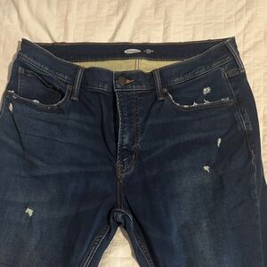 Old Navy Men's Dark Blue Ripped Jeans